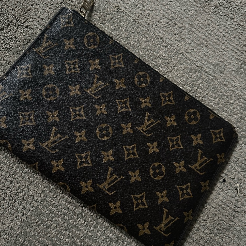 Louis Vuitton Black and Brown Monogram Pouch